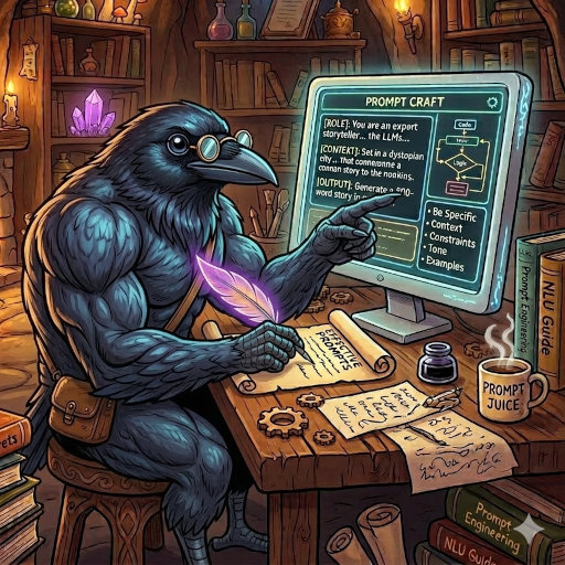 Prompt Raven AI prompt builder illustration